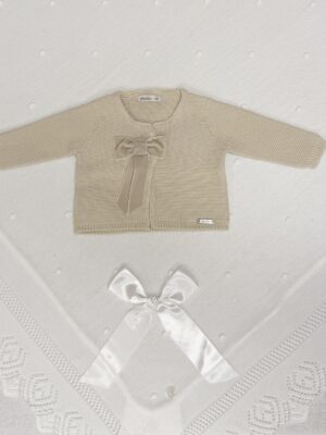 Còndor strikket cardigan med sløyfe