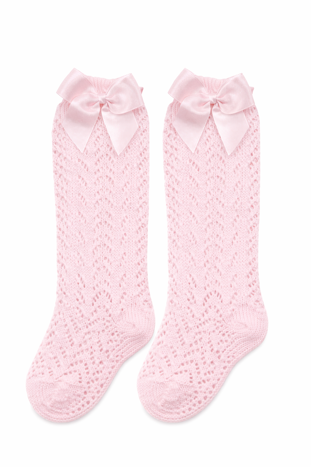 Knestrømper med hullmønster og sløyfe - Cóndor - Bilde 2