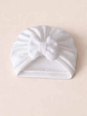 Baby turbanlue med sløyfe