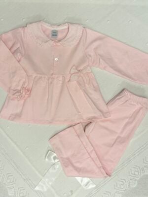 Babidusett med genser og bukse - Rosa