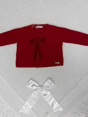 Strikket cardigan med sløyfe, Cóndor